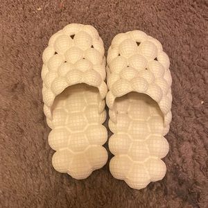 Cream golf slides(brand new never worn)